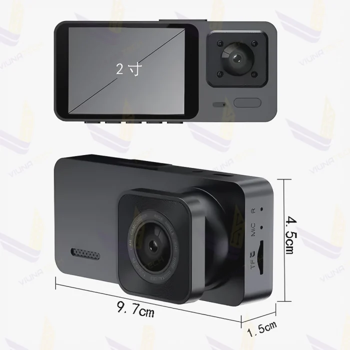 دوربین ثبت وقایع خودرو 3 لنز مدل S10 -WiFi - ویوناتک