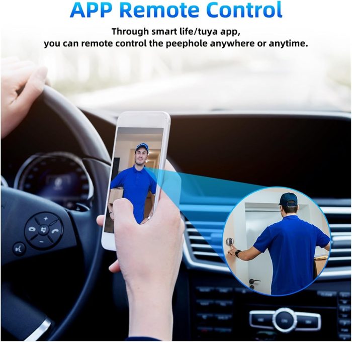 دوربین چشمی درب مانیتور دار مدل Wi-Fi C4 - ویوناتک