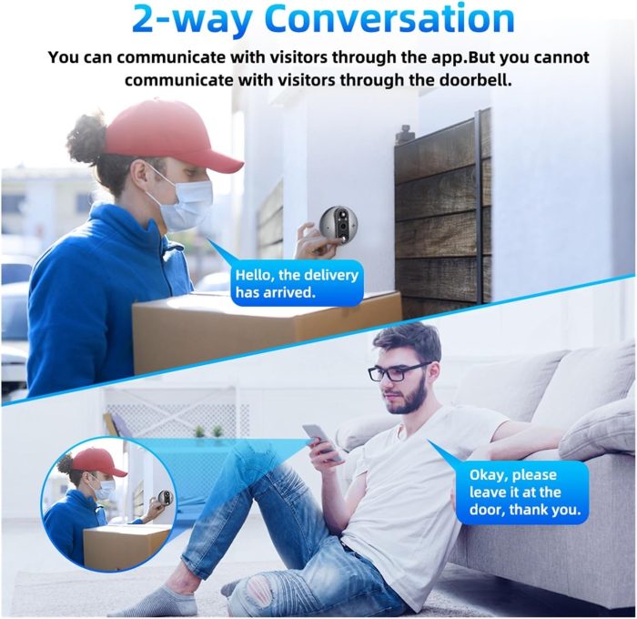 دوربین چشمی درب مانیتور دار مدل Wi-Fi C4 - ویوناتک